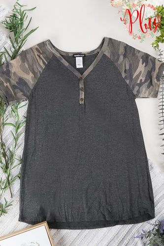 Charcoal & Camo Tee