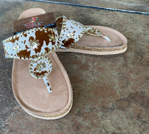 Cow Print Sandals