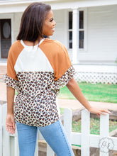 Load image into Gallery viewer, Leopard Ruffle Blouse